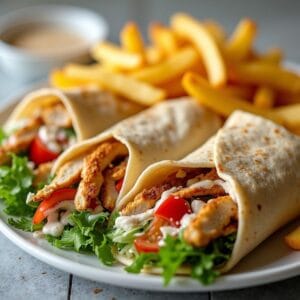 Crispy Paneer Wrap + Coke + French Fries